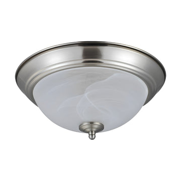 17W LED Ceiling Light Fixture - 1300 Lumens - 3000K Warm White CCT - Satin Nickel Finish - 11 inch Light Fixture Ceiling for Bedroom, Kitchen, Bathroom, Office, Garage